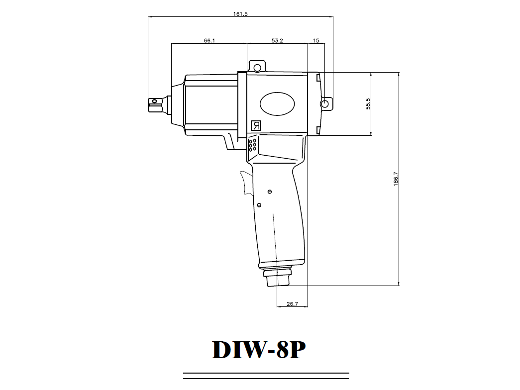 DIW-8P 외관치수